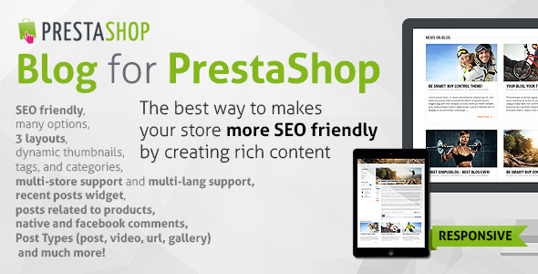 Модуль Prestashop для создания блога:   Блог для PrestaShop